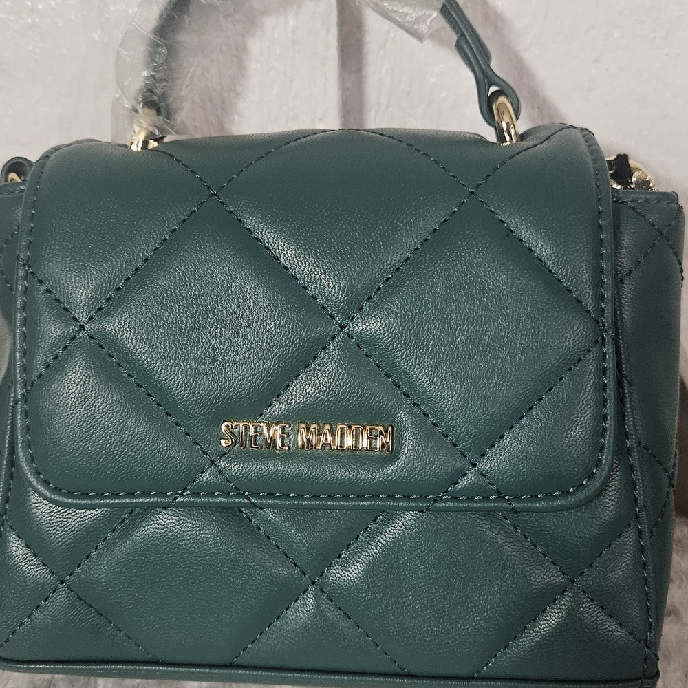Steve Madden Teal Quilted Mini Bag